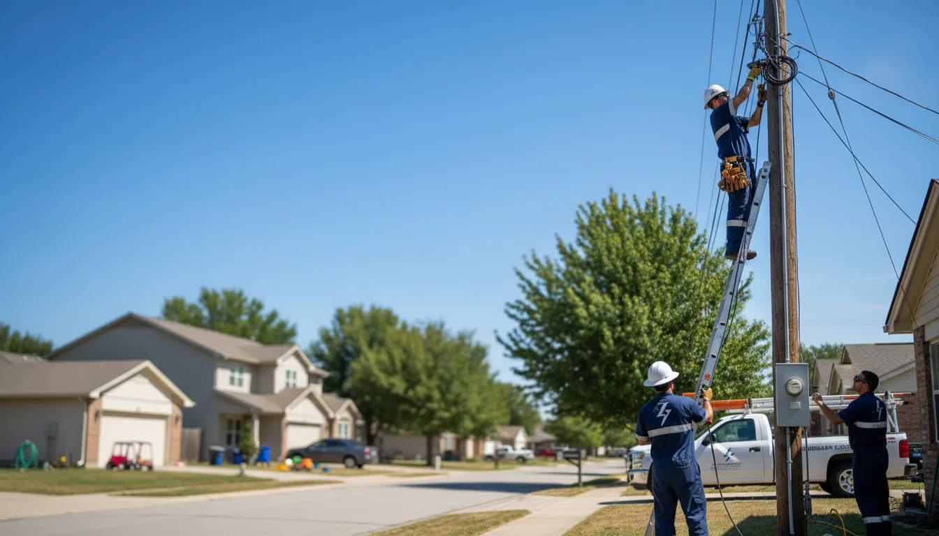 Residential electrician providing installation services in Old Glory, TX